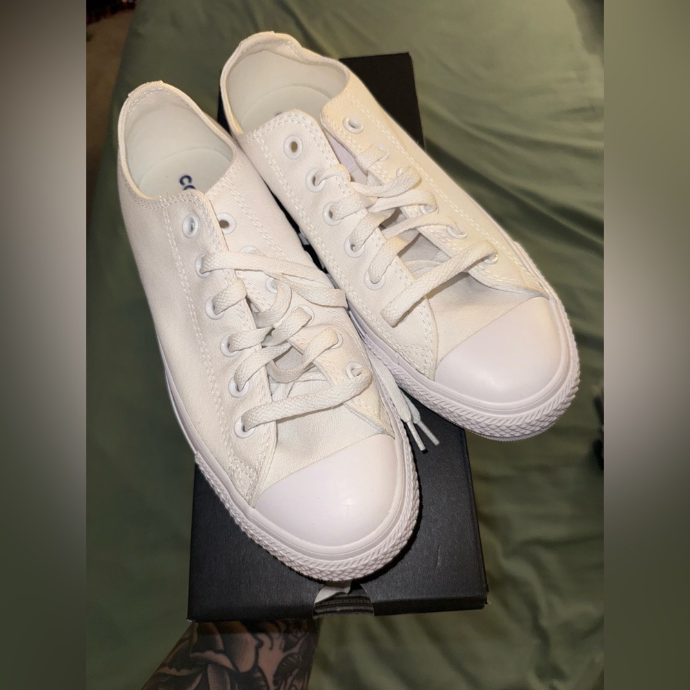 Converse All Star WIDE White Canvas Shoes
